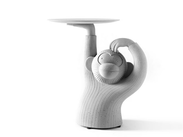 MONKEY - Low round concrete coffee table by BD Barcelona Design - view 2